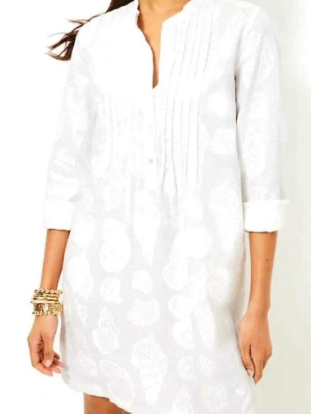 NWT Lilly Pulitzer Rhoda Linen Dress "Shell of a Good Time" Print - size 8
